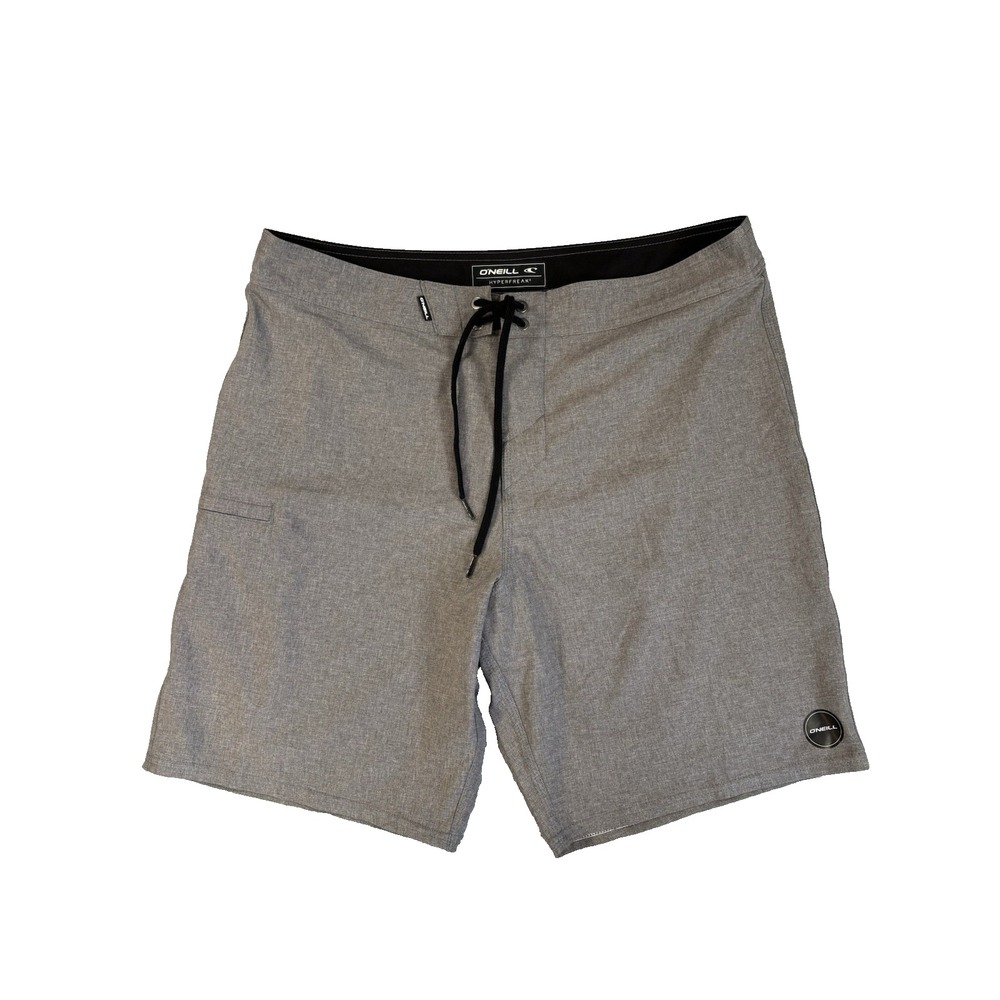 O'Neill Hyperfreak Boardshorts Mens 33 Grey Surf Core Gorpcore Minimalist Swim